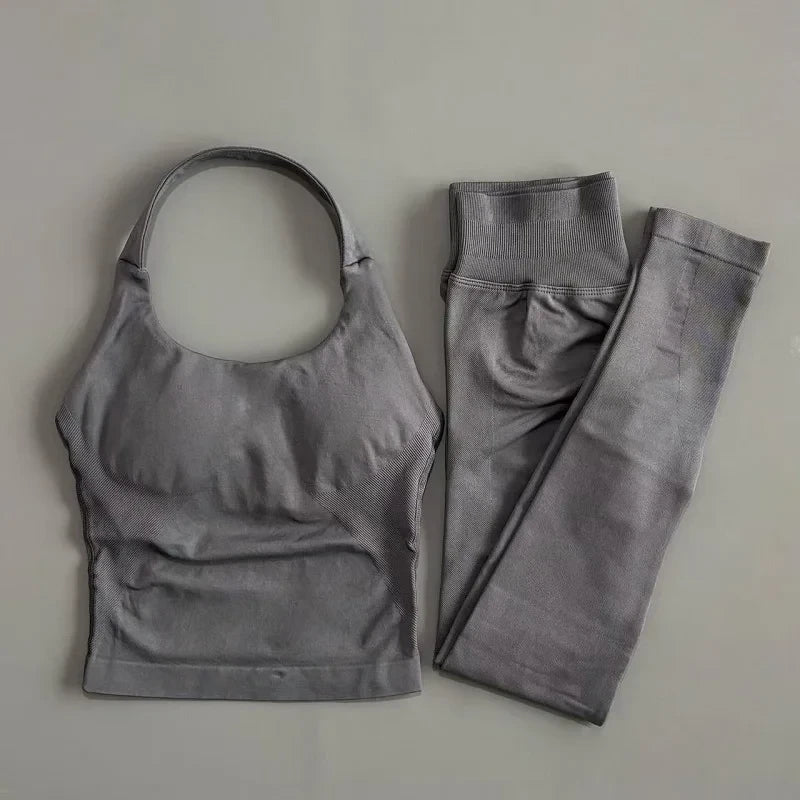 Seamless Halter Yoga Set