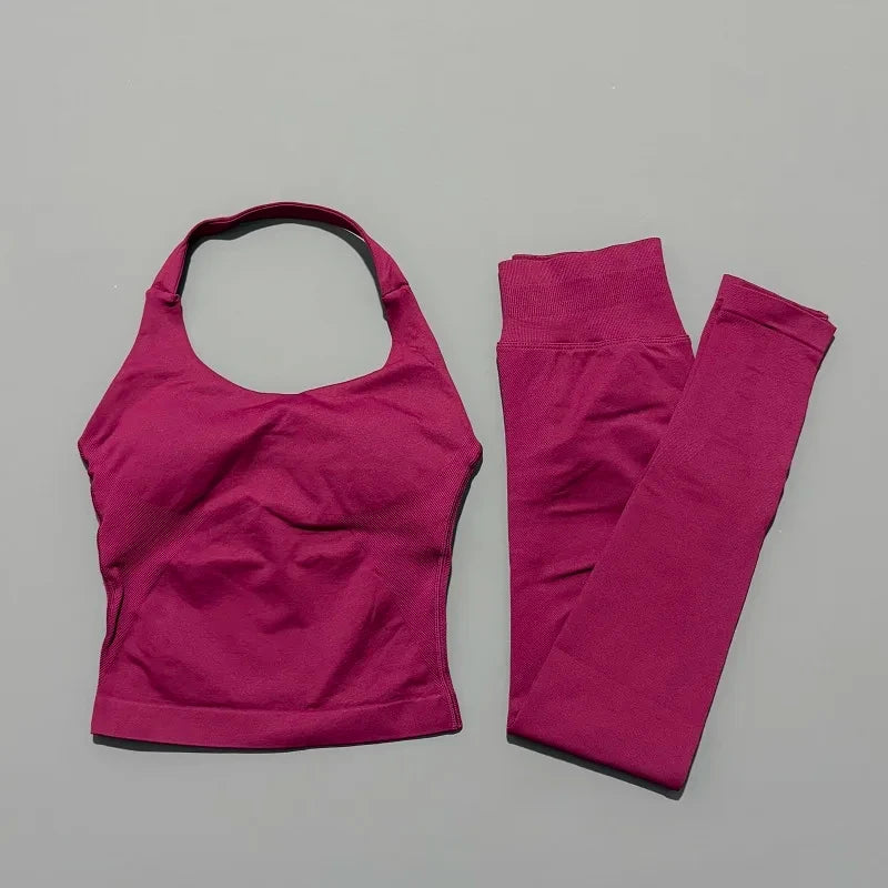 Seamless Halter Yoga Set