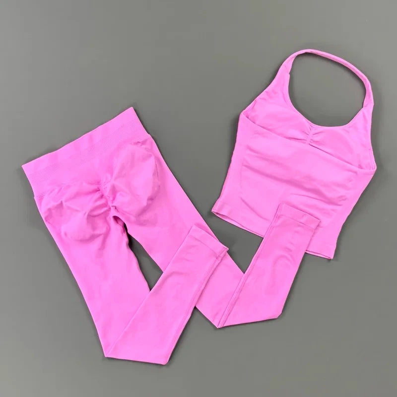 Seamless Halter Yoga Set
