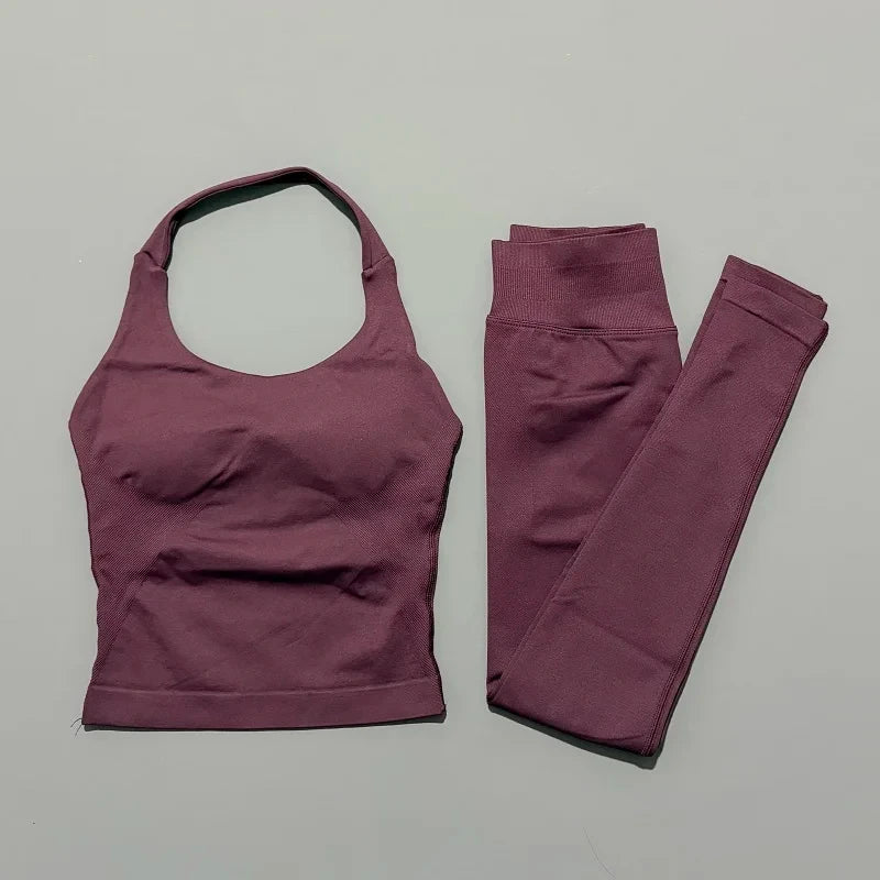 Seamless Halter Yoga Set